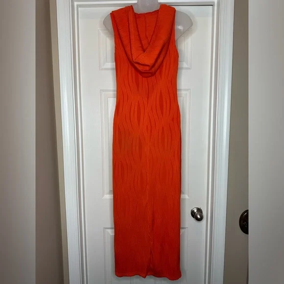 Burnt Orange Hooded Dress - Picture 7 of 10